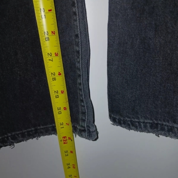 Aeropostale Women's 90S Baggy Jeans Black 12R Regular Distressed - Picture 14 of 14